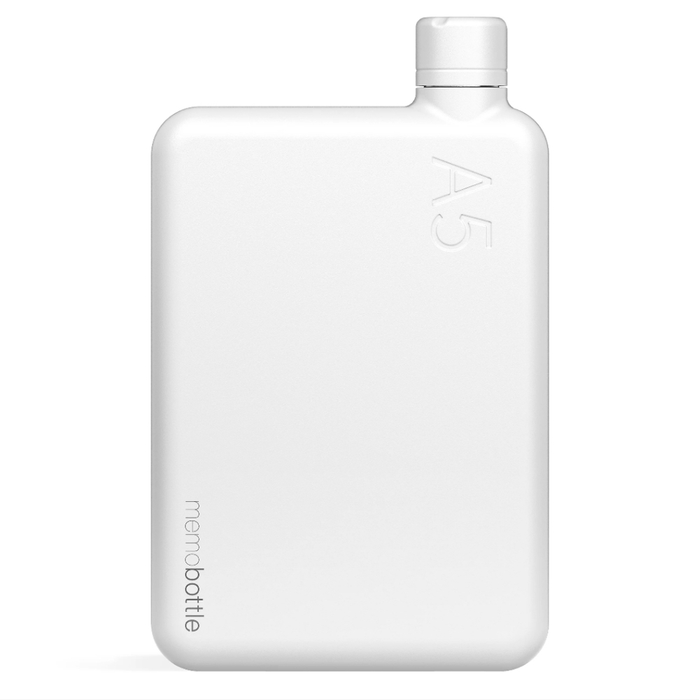 Memo Bottle - 36 oz Stainless Steel Flat Water Bottle